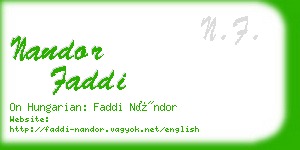 nandor faddi business card